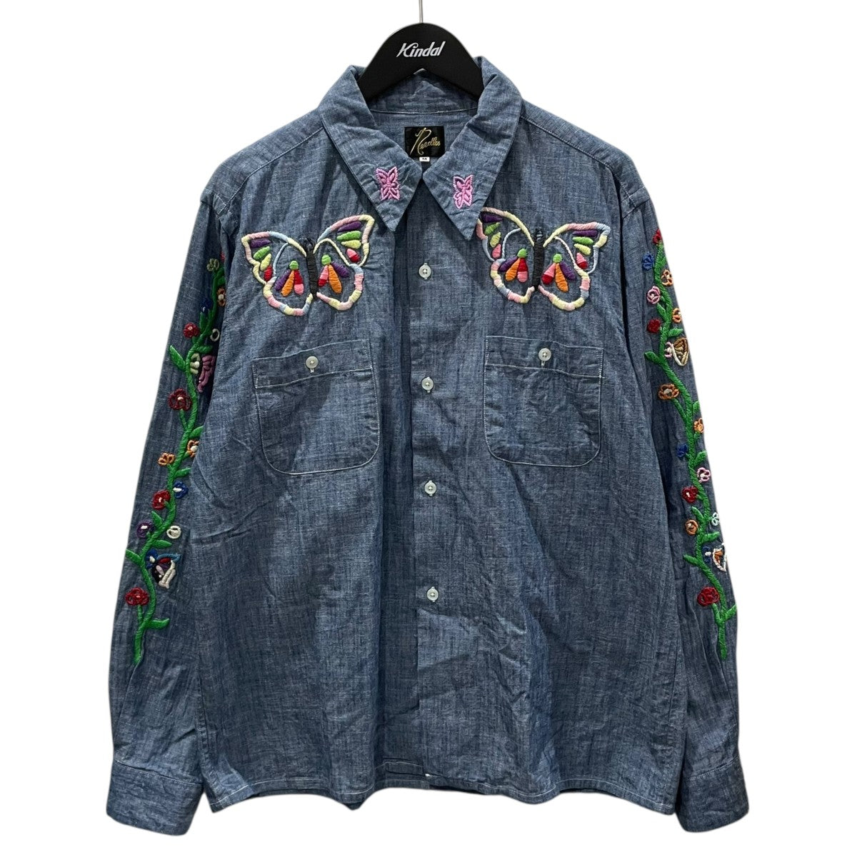 Needles(ニードルズ) 24SS 刺繍シャンブレーシャツ One-Up Shirt