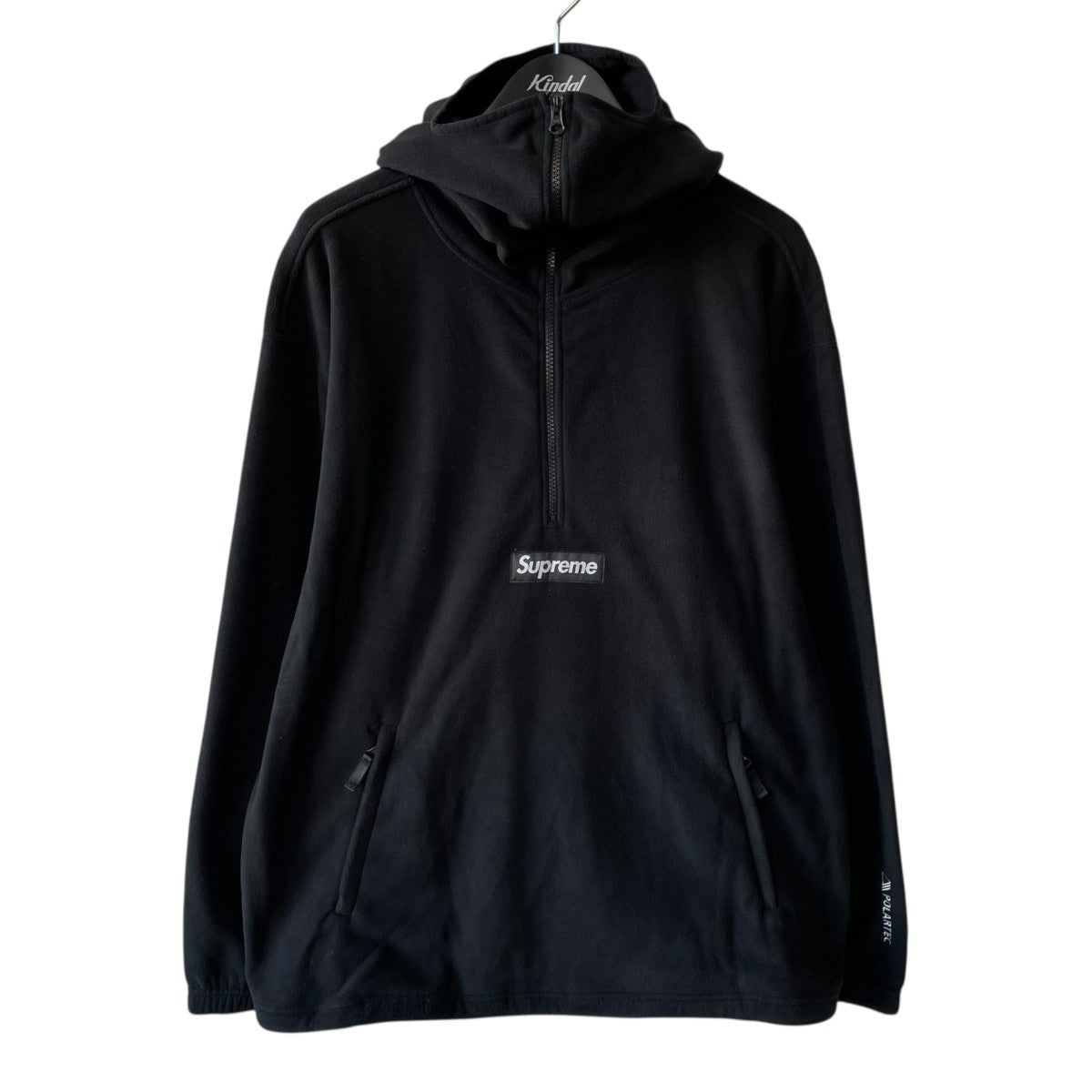 Supreme Polartec ブラックハーフジップフーディ Supreme(シュプリーム) Polartec Half Zip Pulloverハーフジップ