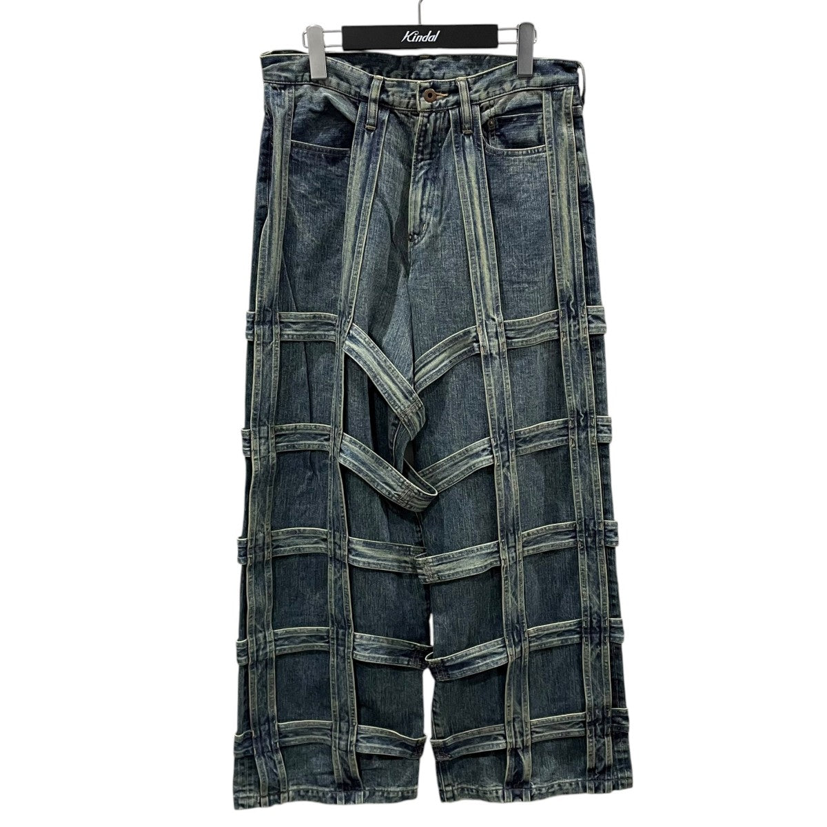 格子装飾デニムパンツ Caged Denim Pants ケージドデニムパンツ 2411300402