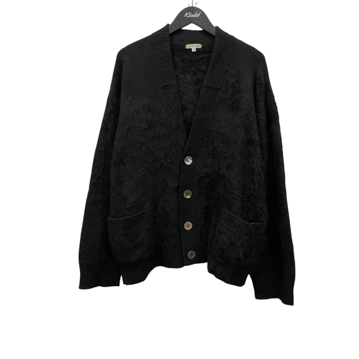 BLAMINK(ブラミンク) 7GカシミヤファーVネックカーディガン7915-299
