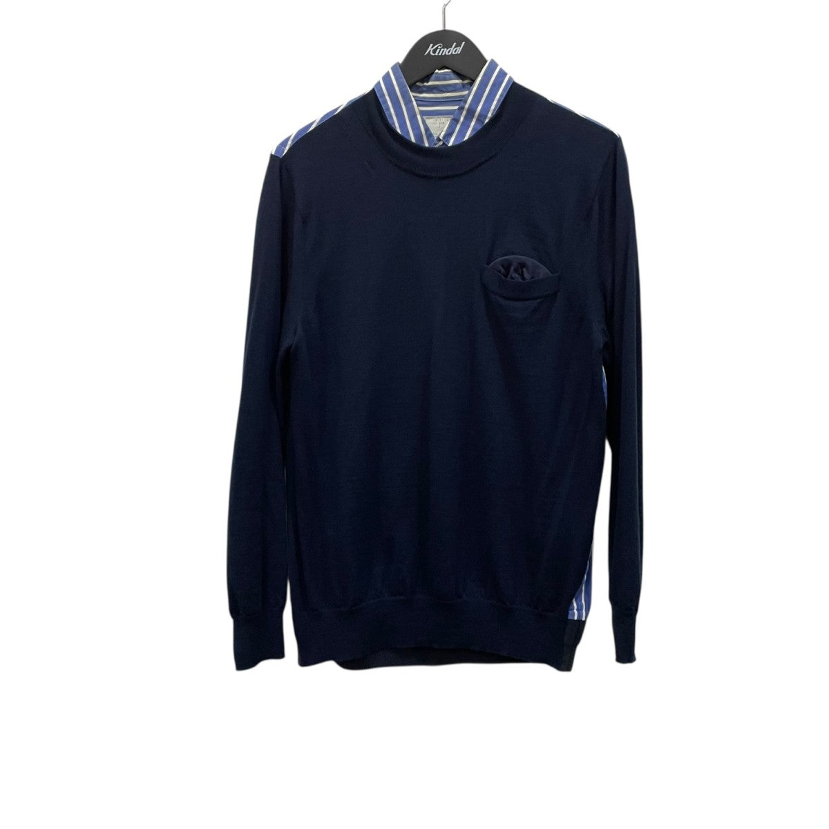 sacai/ストライプ 長袖シャツ/未使用品 中古・古着通販】sacai (サカイ) ストライプシャツ ブルー サイズ:2