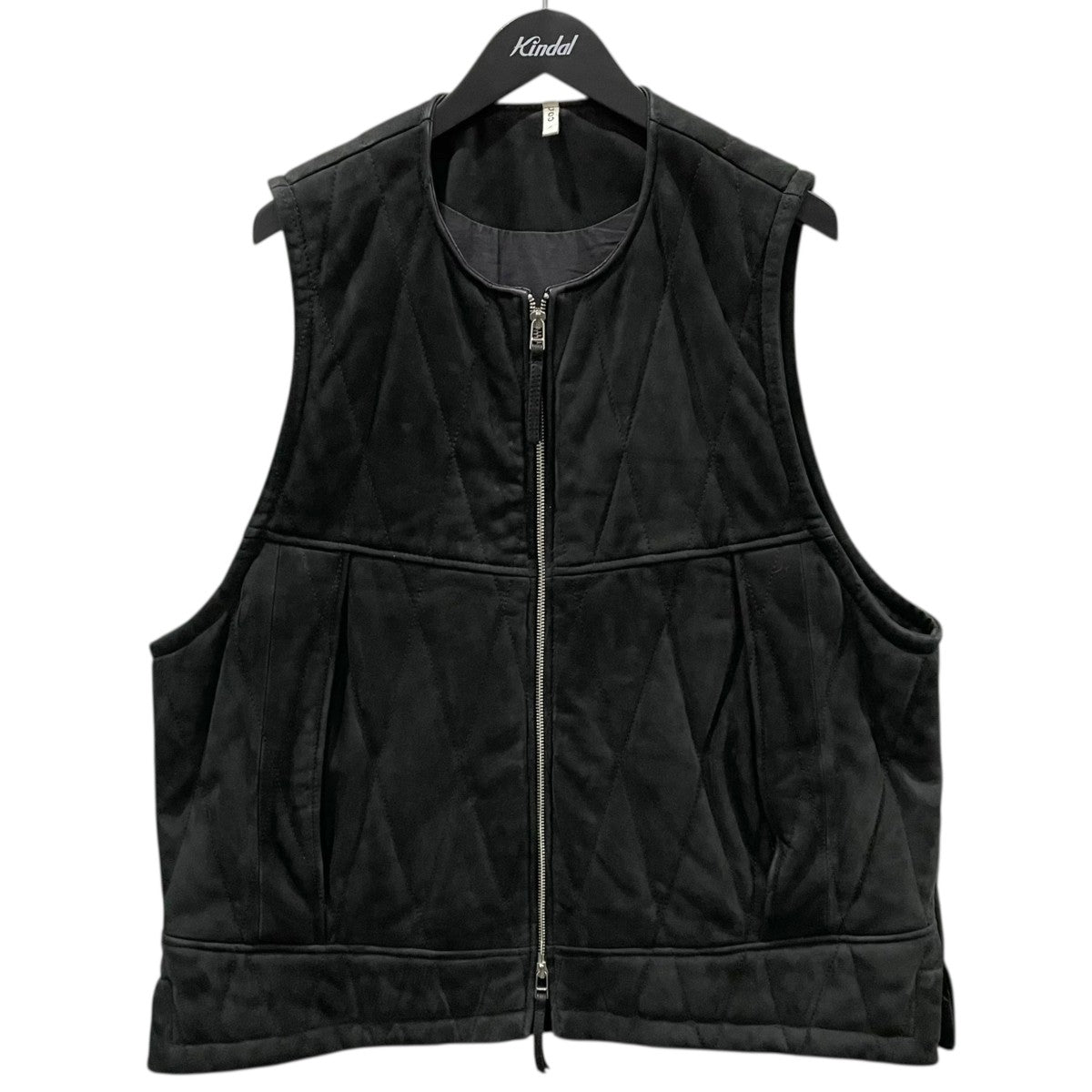 キルティングレザーベスト QUILTED VEST キルテッドベスト V-08-C-NUBUCK-2