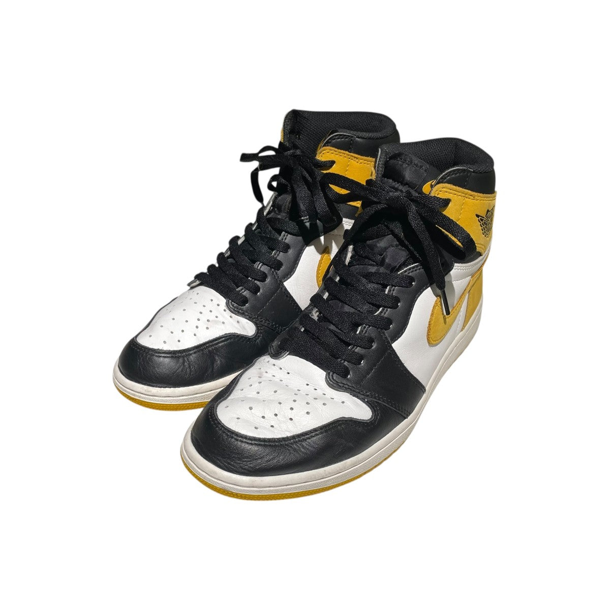 ナイキ ハイカット スニーカー ホワイト/イエロー/ブラック 中古・古着通販】NIKE (ナイキ) ハイカットスニーカー イエロー