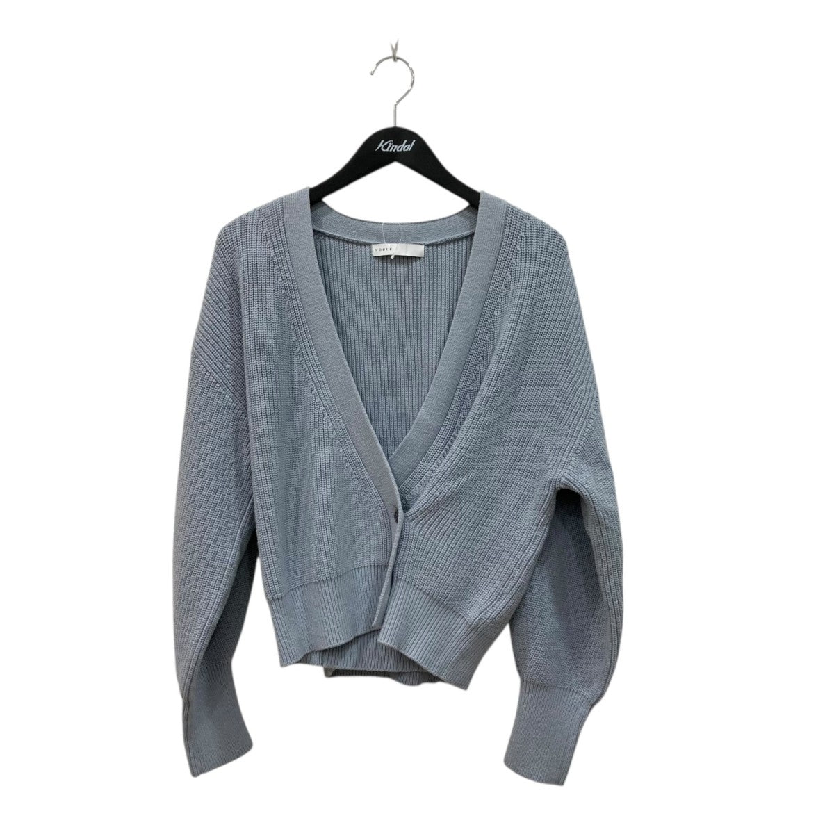 新品未使用　ノーブル　片畦カシュクール風プルオーバー Noble(ノーブル) 25SS片畦カシュクール風プルオーバーニット