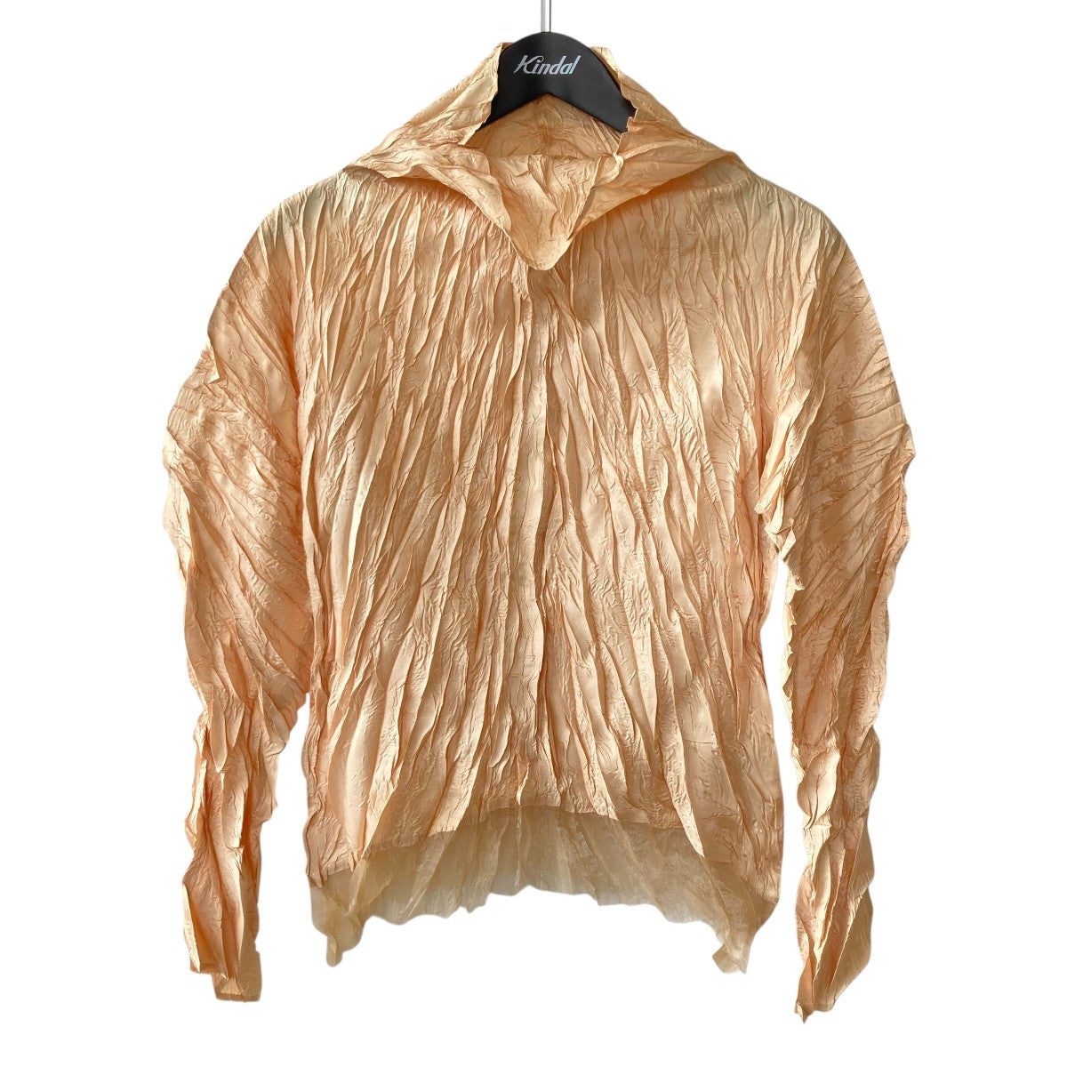 ハイネックシワ加工プリーツブラウスPP34-ZT926