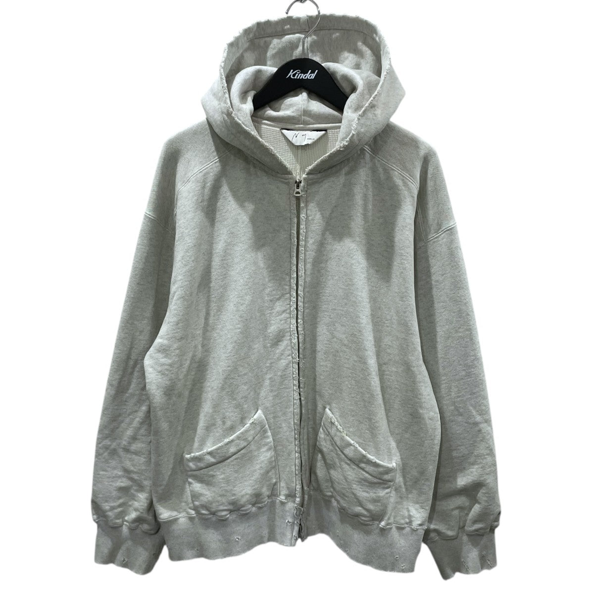 25AW 加工ジップアップパーカー ZIP UP HOODIE ジップアップフーディ ANC-CT136