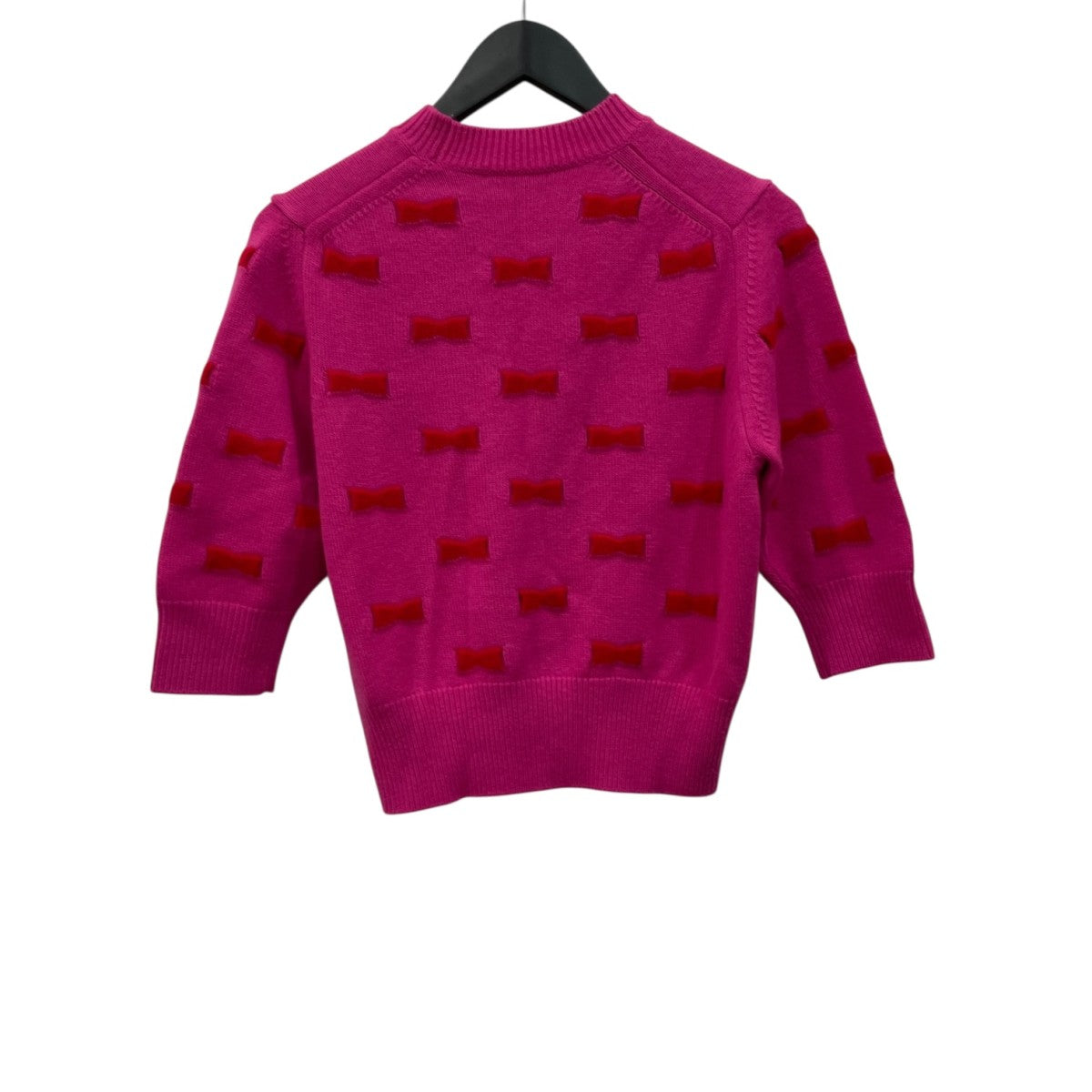 リボンジャカードニット