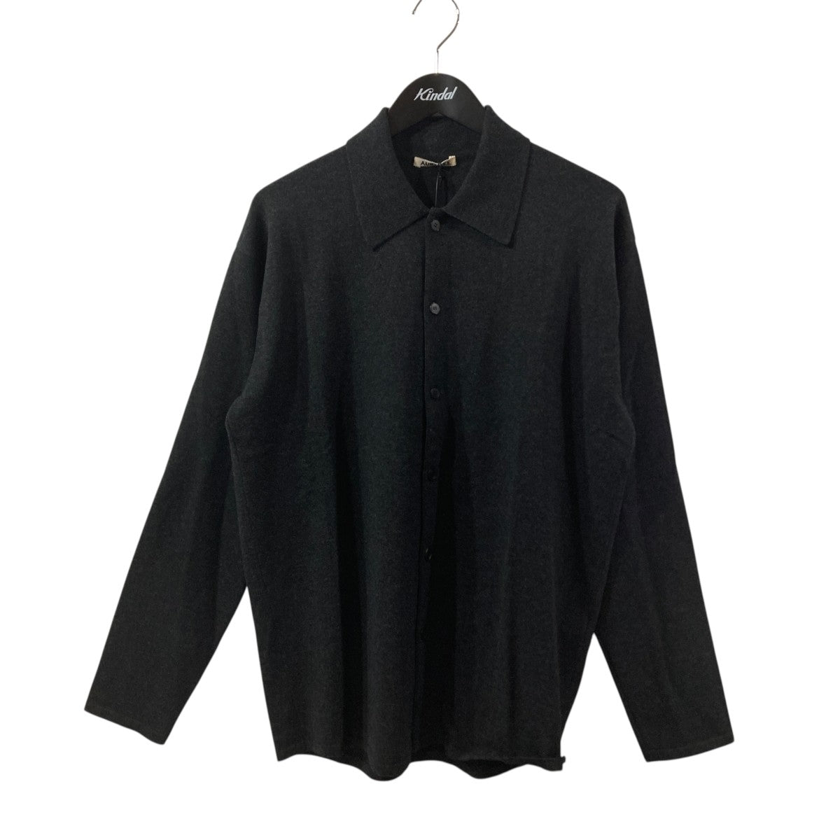 HIGH TWIST WOOL KNIT SHIRT CARDIGANニットポロシャツA25AC01CK