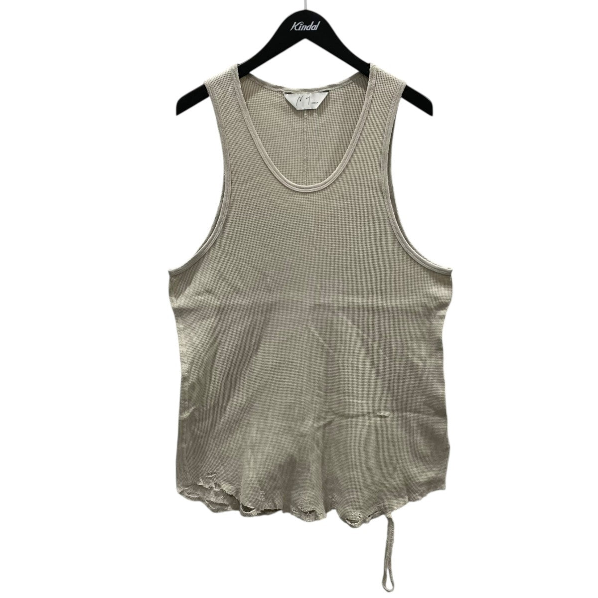 ANCELLM(アンセルム) 24SS ダメージ加工タンクトップ DAMAGE WAFFLE 