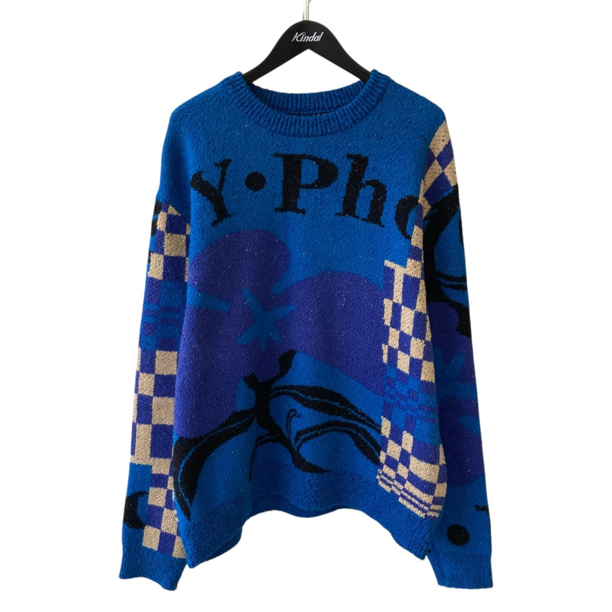 KHOKI(コッキ) Intarsia-knit jumperニット24FW-K-01 24FW-K-01 ブルー