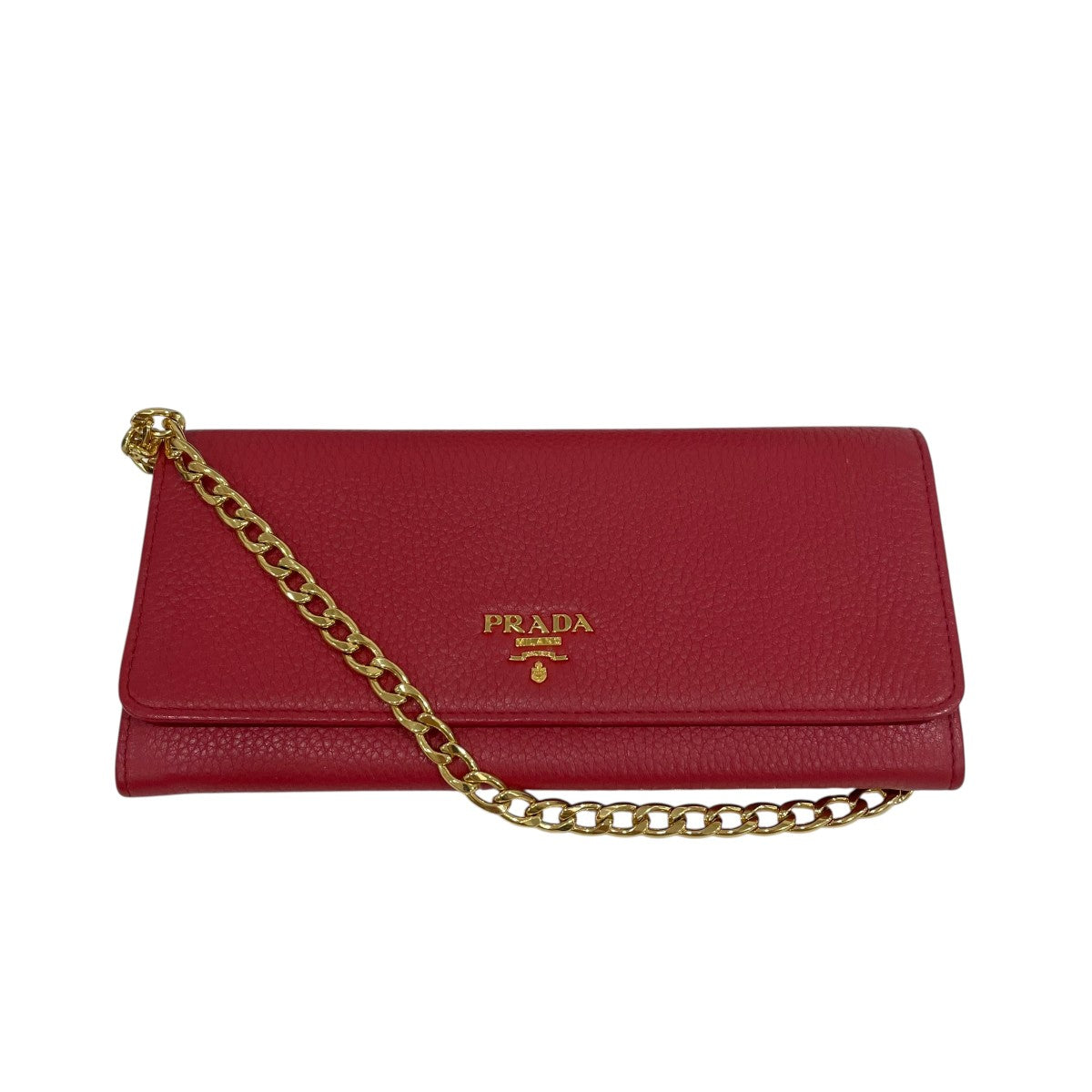 PRADA(プラダ) Wallet On Chainチェーンウォレット レッド｜【公式 