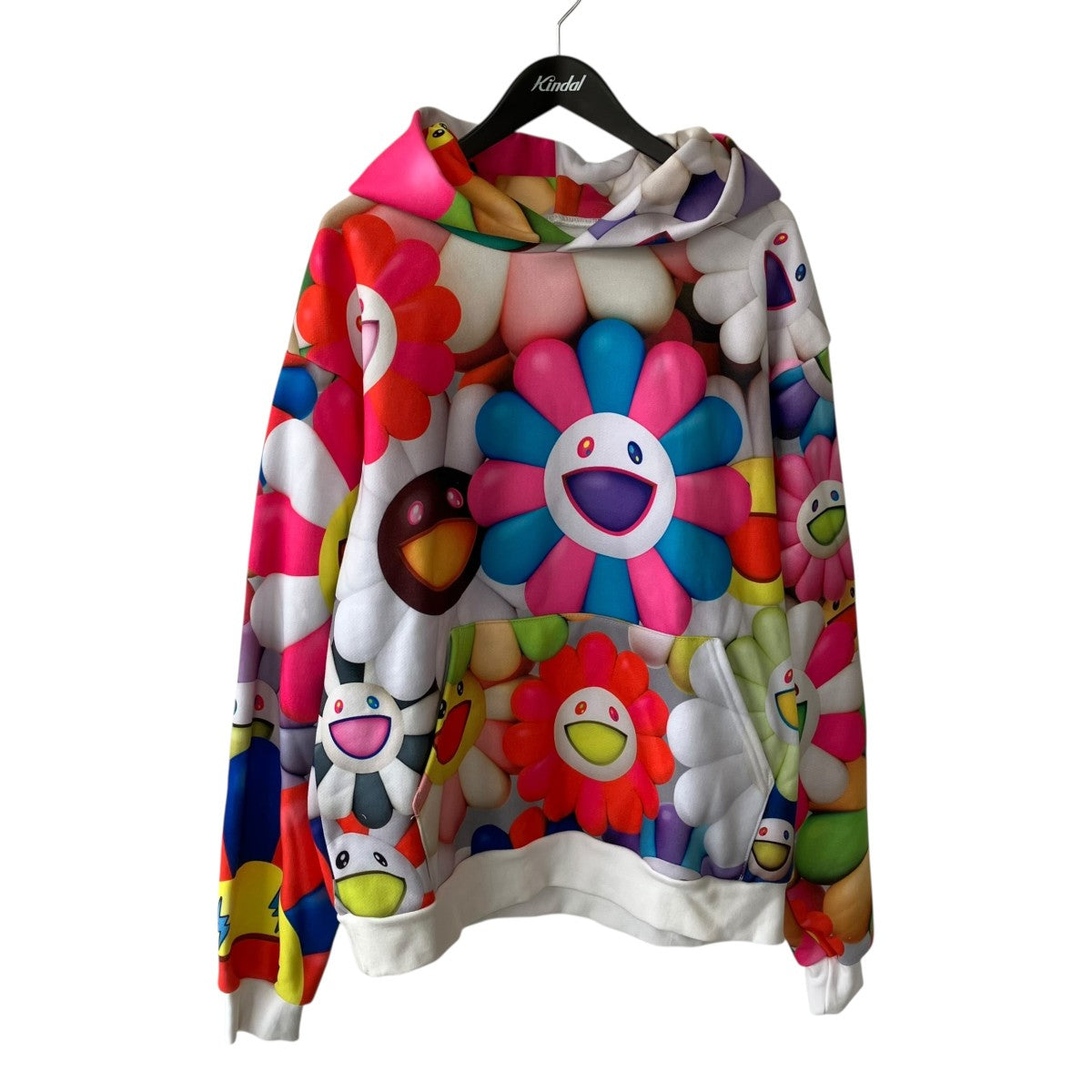 J．BALVIN 村上隆 Aop Album Hoodieパーカー ホワイト サイズ XL 