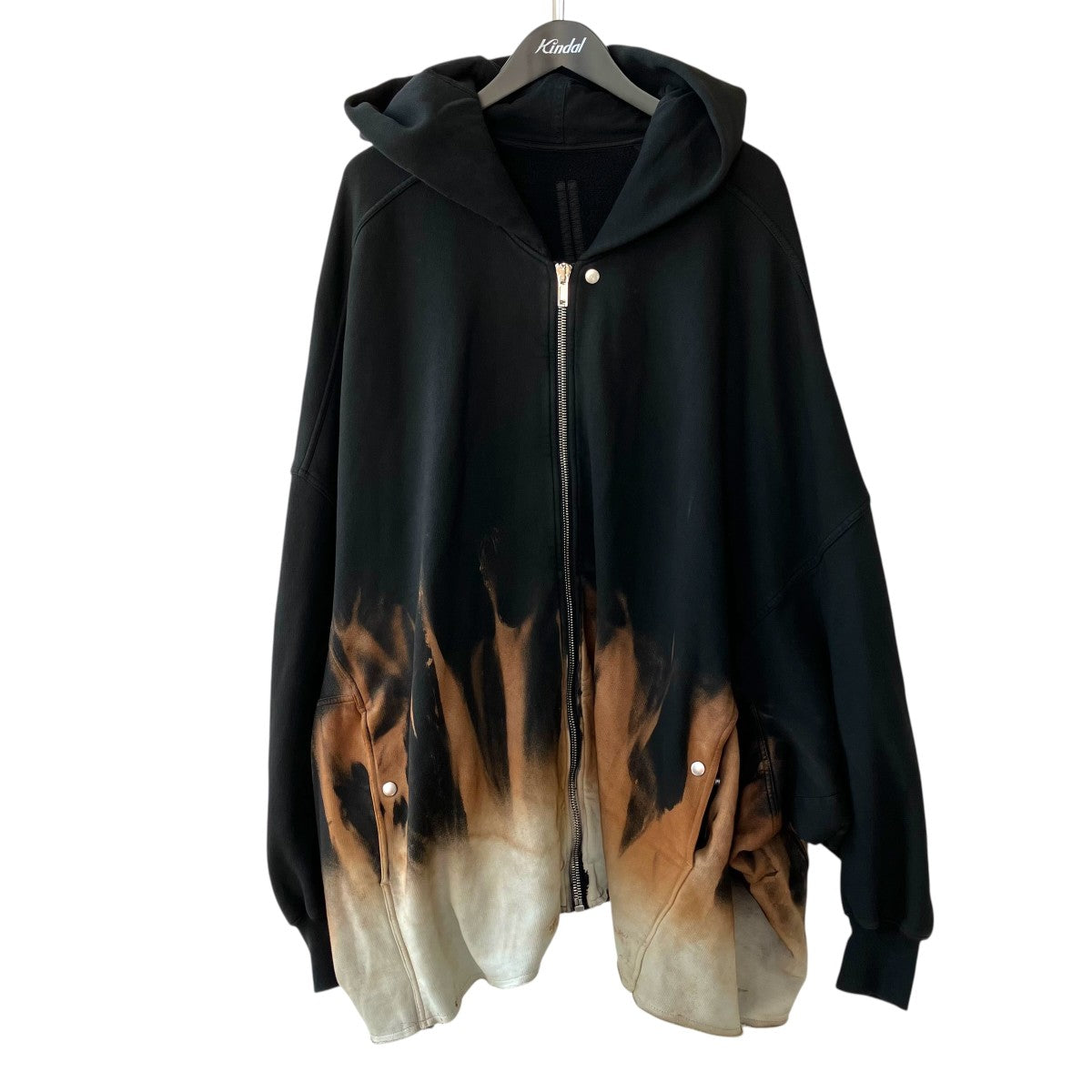 24AWJUMBO HOODED PETERブリーチ加工 ジップパーカーDU02D2278-FSUN