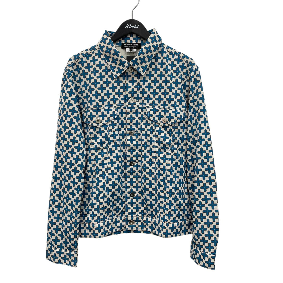 HOMME DEUX コムデギャルソン多色幾何学模様 ベスト L COMME des GARCONS HOMME DEUX コムデギャルソンオムドゥ ストライプ柄