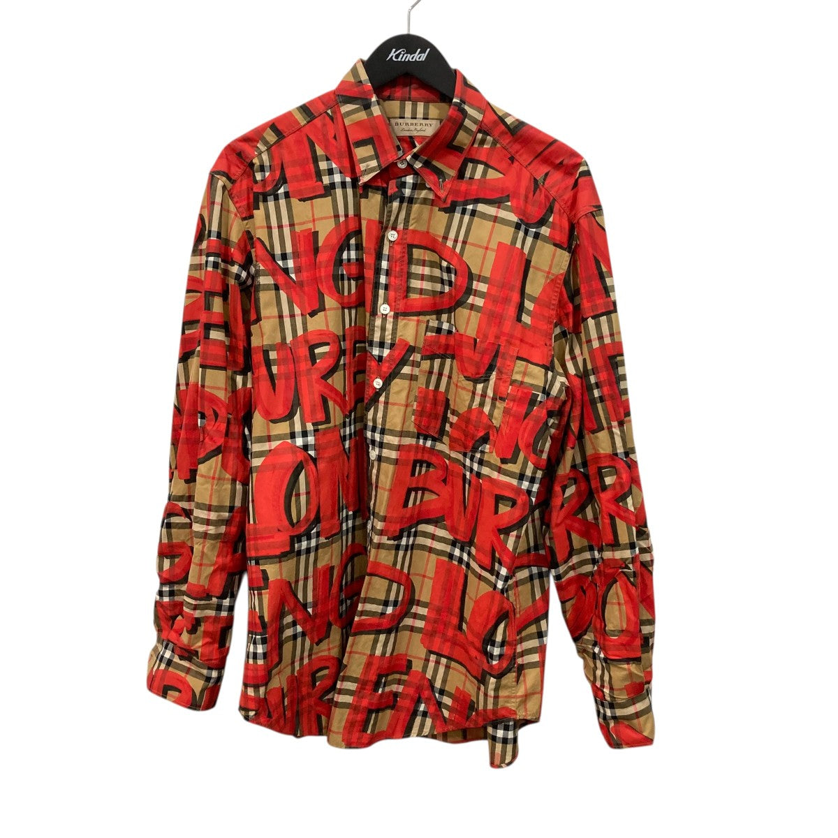 BURBERRY(バーバリー) 長袖シャツ8002928 8002928 レッド×ベージュ
