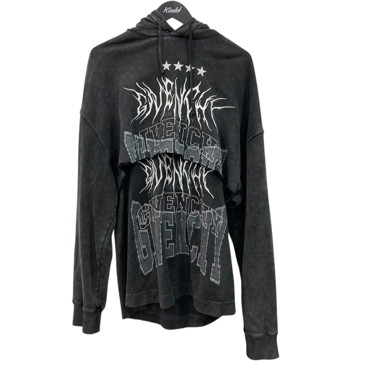 GIVENCHY(ジバンシィ) ユーズド加工レイヤードプルオーバーパーカー GIVENCHY(ジバンシィ) ユーズド加工レイヤードプルオーバーパーカー