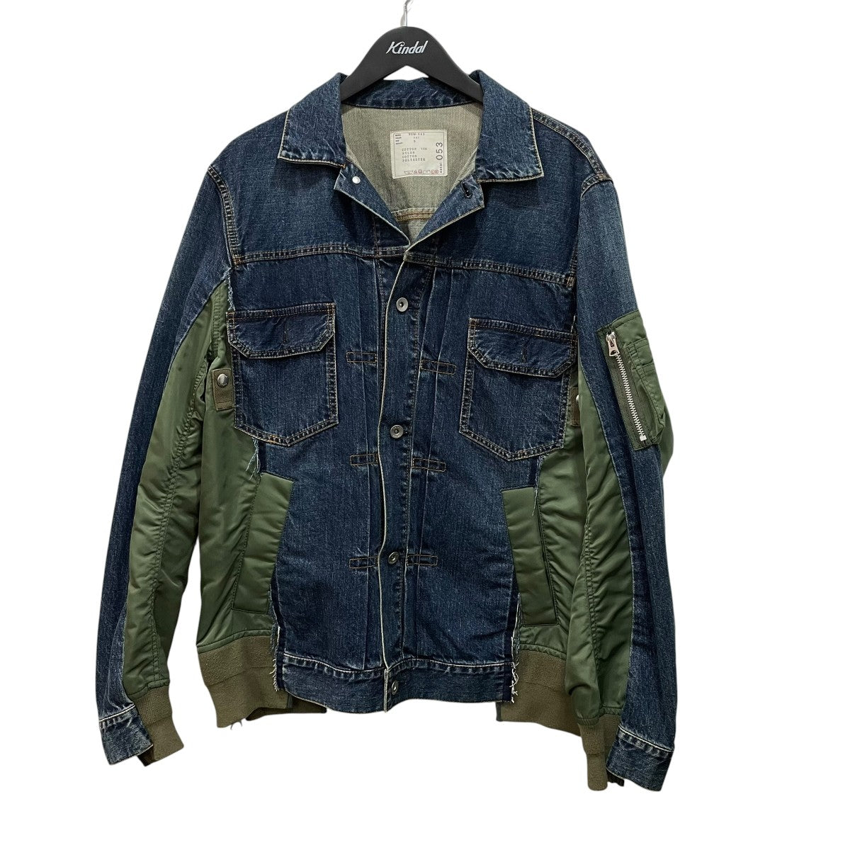 Sacai SCM-053 デニムジャケット サイズ2 sacai(サカイ) デニムジャケットSCM053 SCM053 ブルー サイズ 3