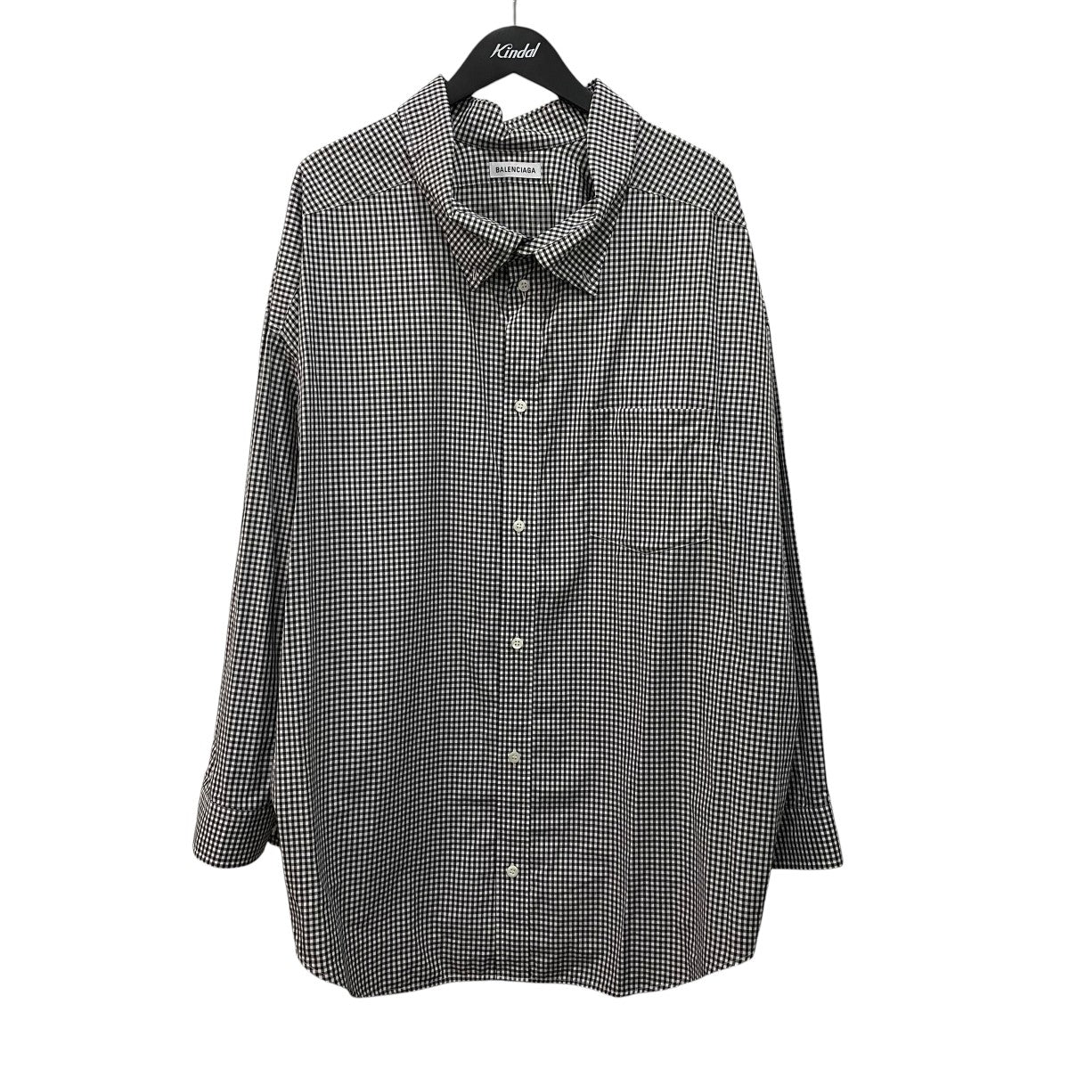 BALENCIAGA バレンシアガ/チェックシャツ/ABランク/20【中古】 中古・古着通販】BALENCIAGA (バレンシアガ) チェックシャツ ブラック