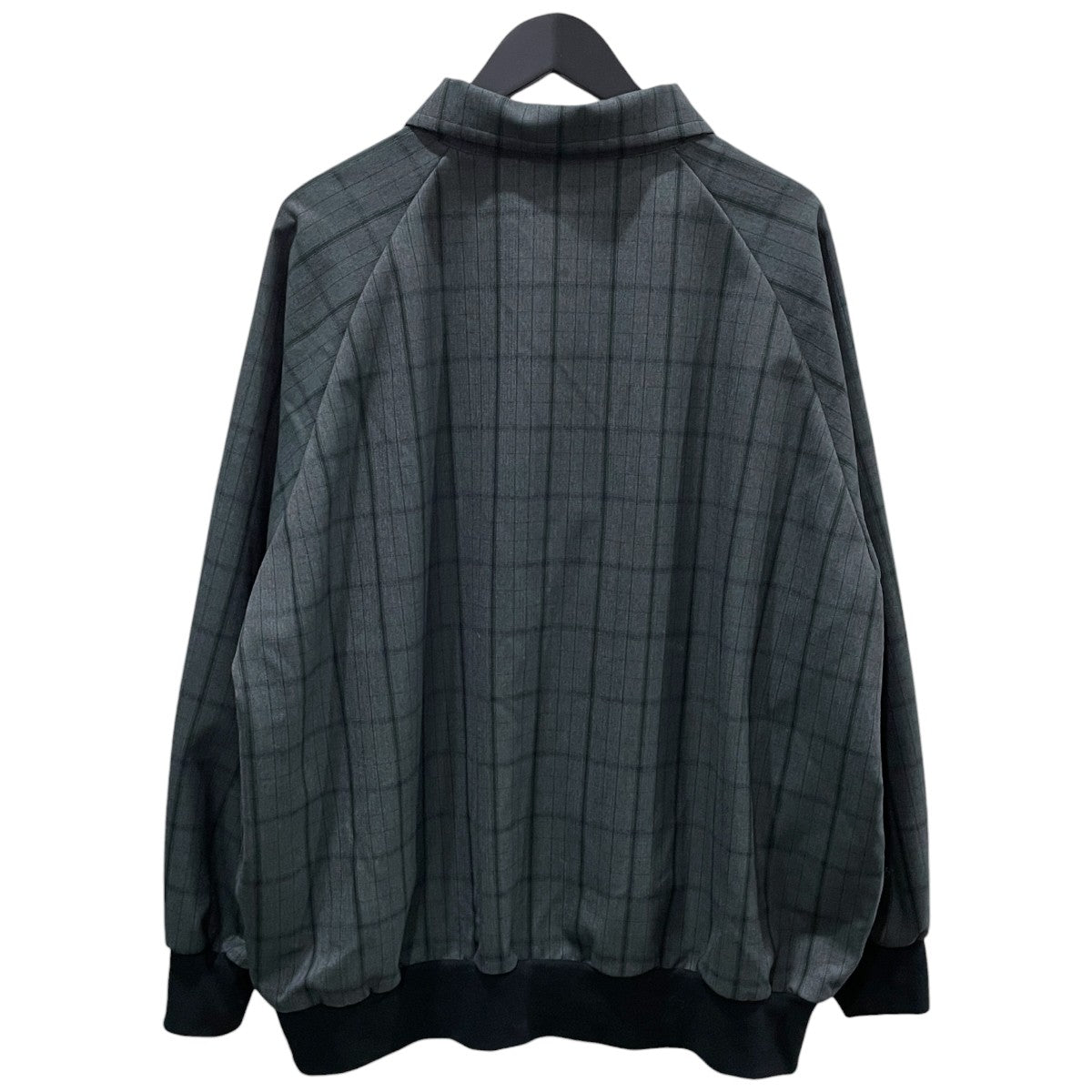 チェック柄ハーフジップジャケット ZIP POLO ジップポロ GR-BL 002