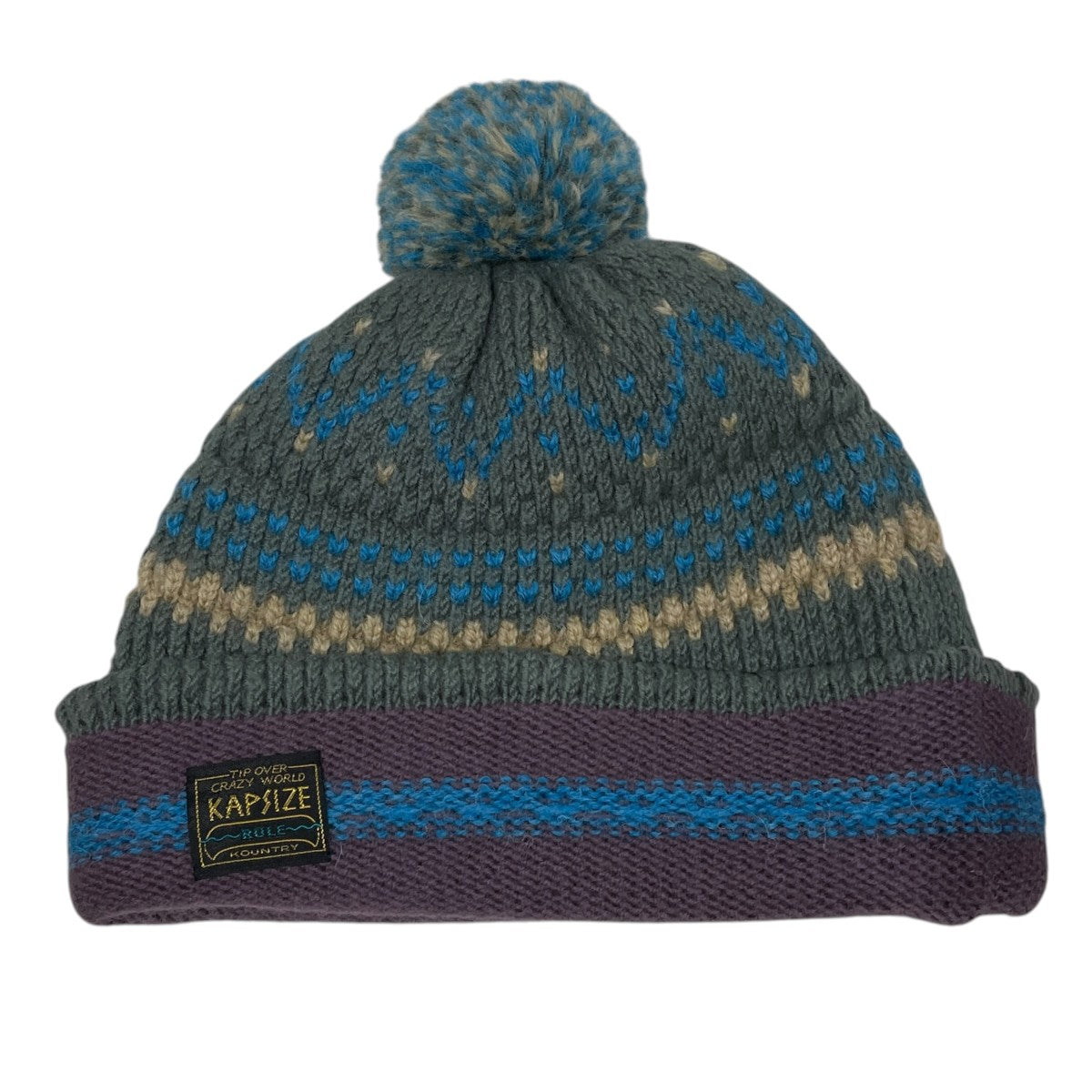 KAPITAL(キャピタル) 24AW 3ゲージウール雪柄ニットキャップ 3G Wool