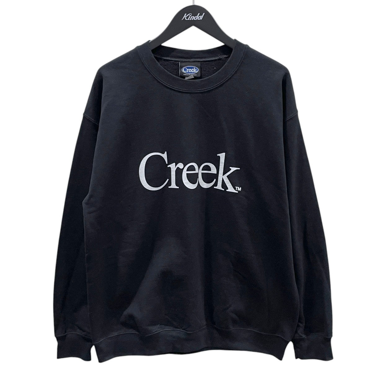 い*ば様 Creek ブラック スウェット トレーナー CREEK(クリーク) ロゴプリントスウェットトレーナー ブラック サイズ L