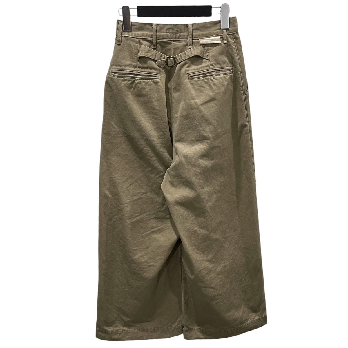 タックワイドパンツ Chino High Waisted Neem Baggy Pants チノ ハイウエストニームバギーパンツ EK-1437LP