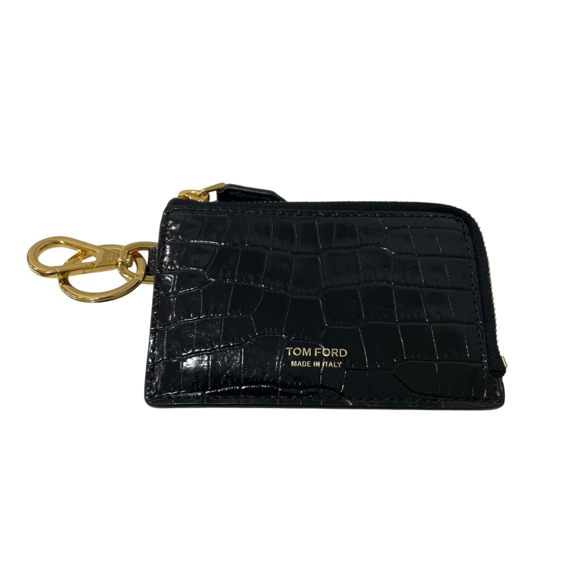 TOM FORD(トムフォード) クロコ型押しカードケース ブラック｜【公式