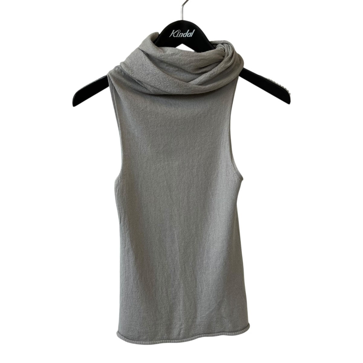 Rick Owens ノースリーブカットソー　シルク　グレー　40 国内正規品 RICK OWENS(リックオウエンス) ツイスト トップノースリーブカットソー
