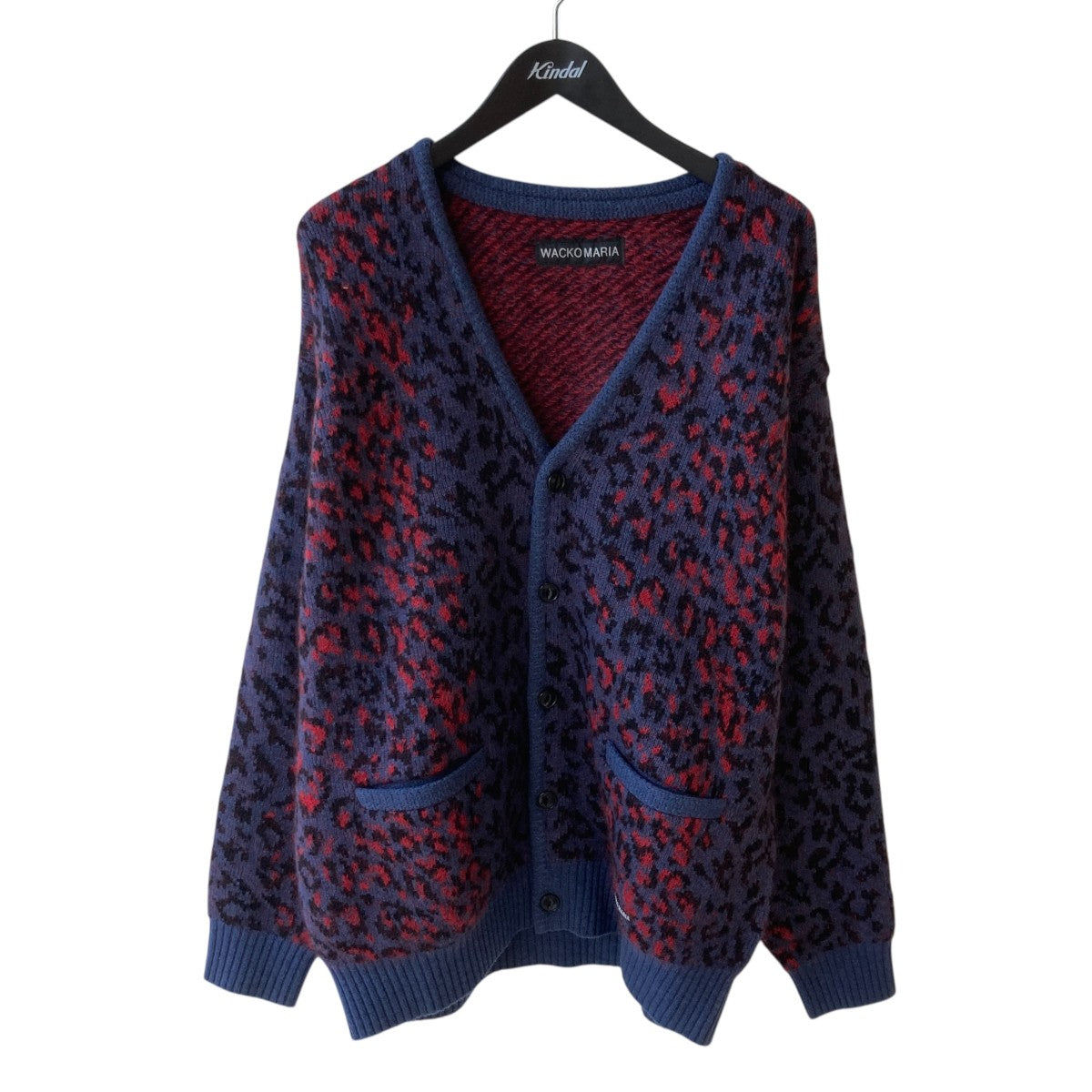 WACKO MARIA MOHAIR CARDIGANネイビー WACKO MARIA(ワコマリア) LEOPARD MOHAIR CARDIGANカーディガン