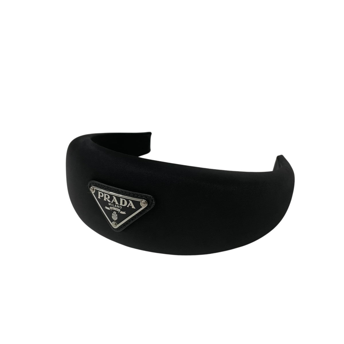 PRADA(プラダ) RE-NYLON トライアングルロゴカチューシャ ブラック