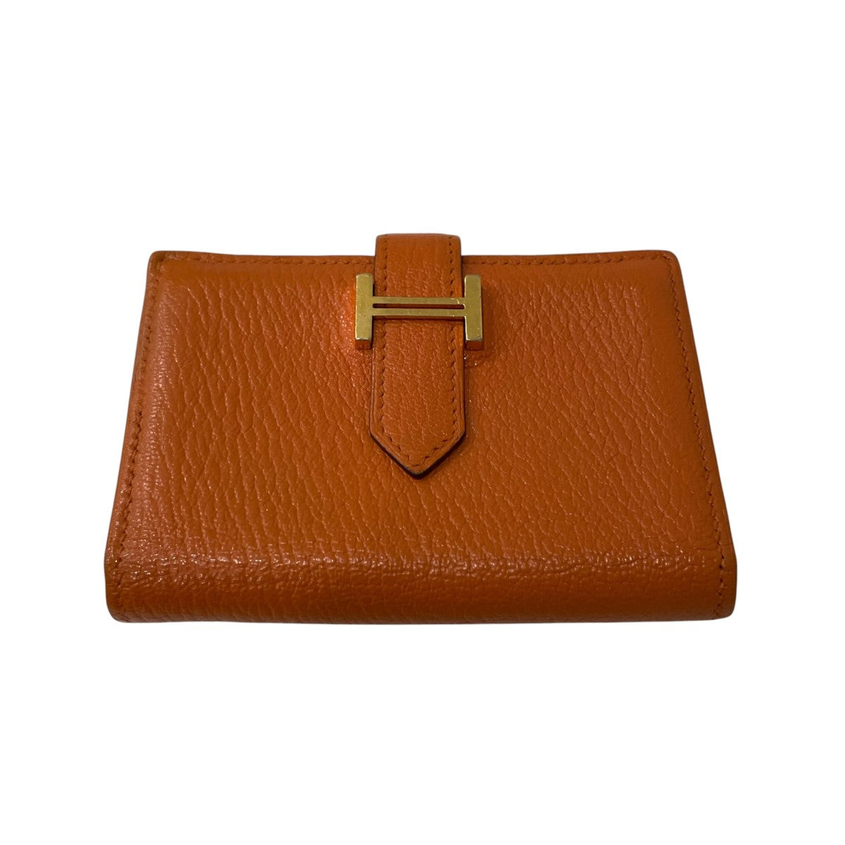 【美品】HERMES エルメス ケース HERMES(エルメス) ベアン ミニカードケース オレンジ｜【公式