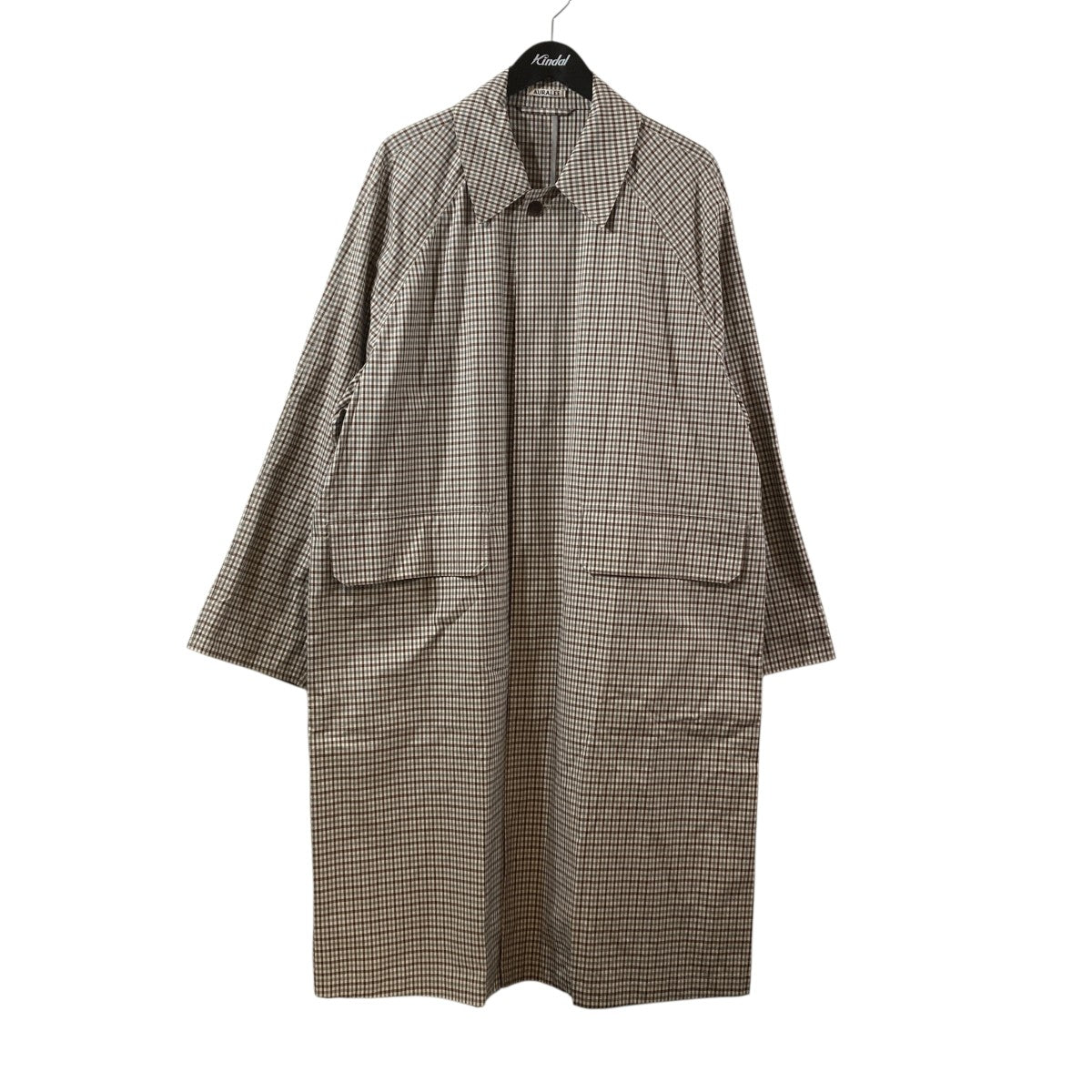 ジャケット・アウター AURALEE FINX WEATHER CLOTH CHECK COAT AURALEE(オーラリー) FINX WEATHER CHECK COATチャックコートA95C01WC