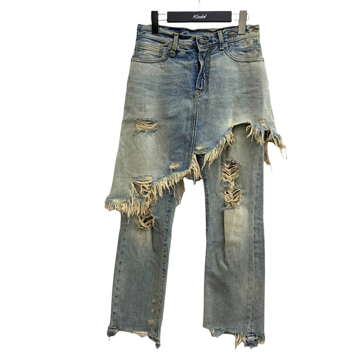 R13(アールサーティーン) Double Classic Skirted Jeans レイヤードダメージデニム インディゴ サイズ  12｜【公式】カインドオルオンライン ブランド古着・中古通販【kindal】