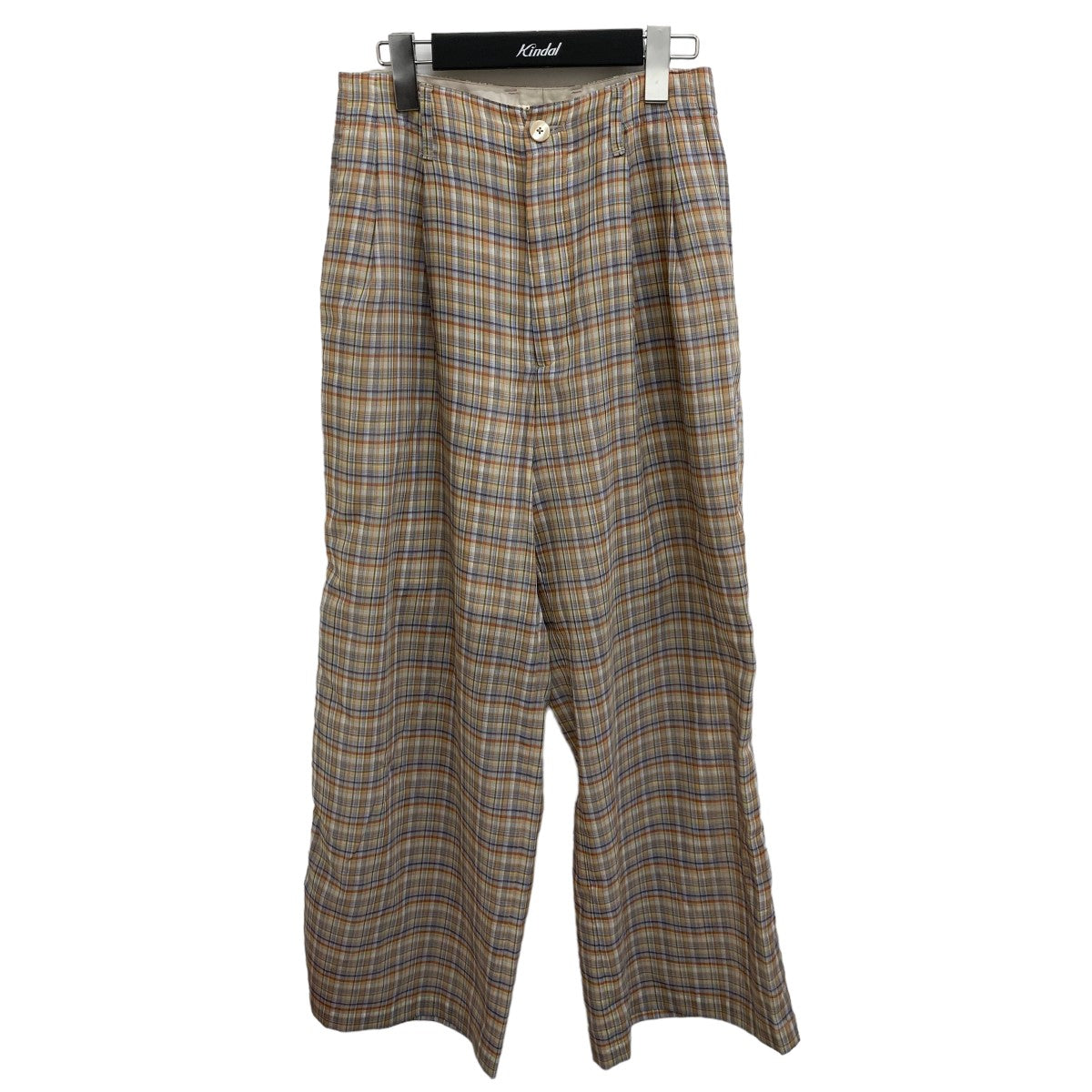 AURALEE(オーラリー) WOOL RECYCLE POLYESTER SHEER CHECK PANTS チェックパンツ A21SP02RC  ブラウン サイズ 14｜【公式】カインドオルオンライン ブランド古着・中古通販【kindal】