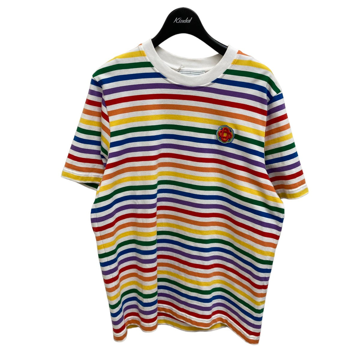 CASABLANCA(カサブランカ) 23SS Rainbow Stripe T-Shirt Tシャツ MS23-JTS-001-07 レインボー  サイズ Ｓ｜【公式】カインドオルオンライン ブランド古着・中古通販【kindal】