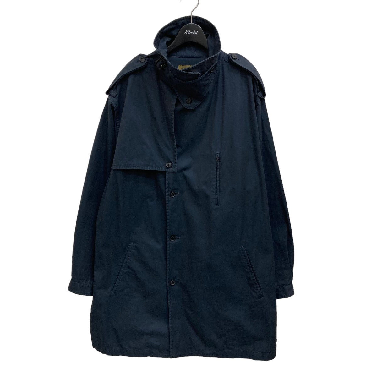 YOHJI YAMAMOTO pour homme(ヨウジヤマモトプールオム) 23AW／NAVY YARN DYED GABARDINE  TRENCH BLOUS コート ブラック サイズ 1｜【公式】カインドオルオンライン ブランド古着・中古通販【kindal】