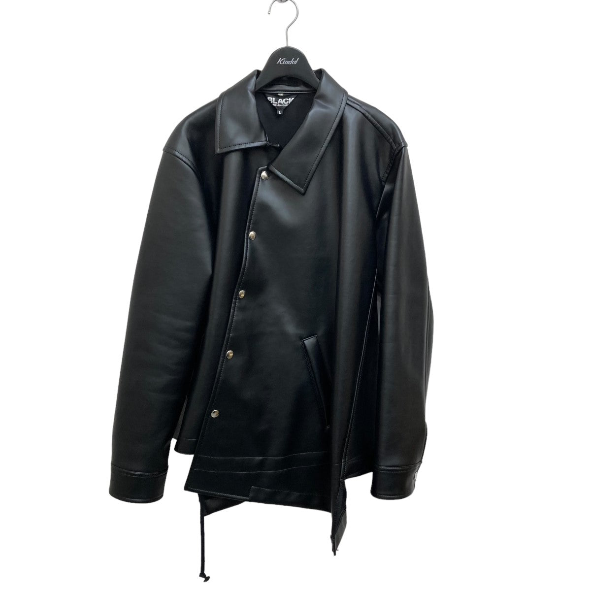 BLACK COMME des GARCONS(ブラックコムデギャルソン) フェイクレザーコーチジャケット1I-J014 1I-J014 ブラック  サイズ L｜【公式】カインドオルオンライン ブランド古着・中古通販【kindal】