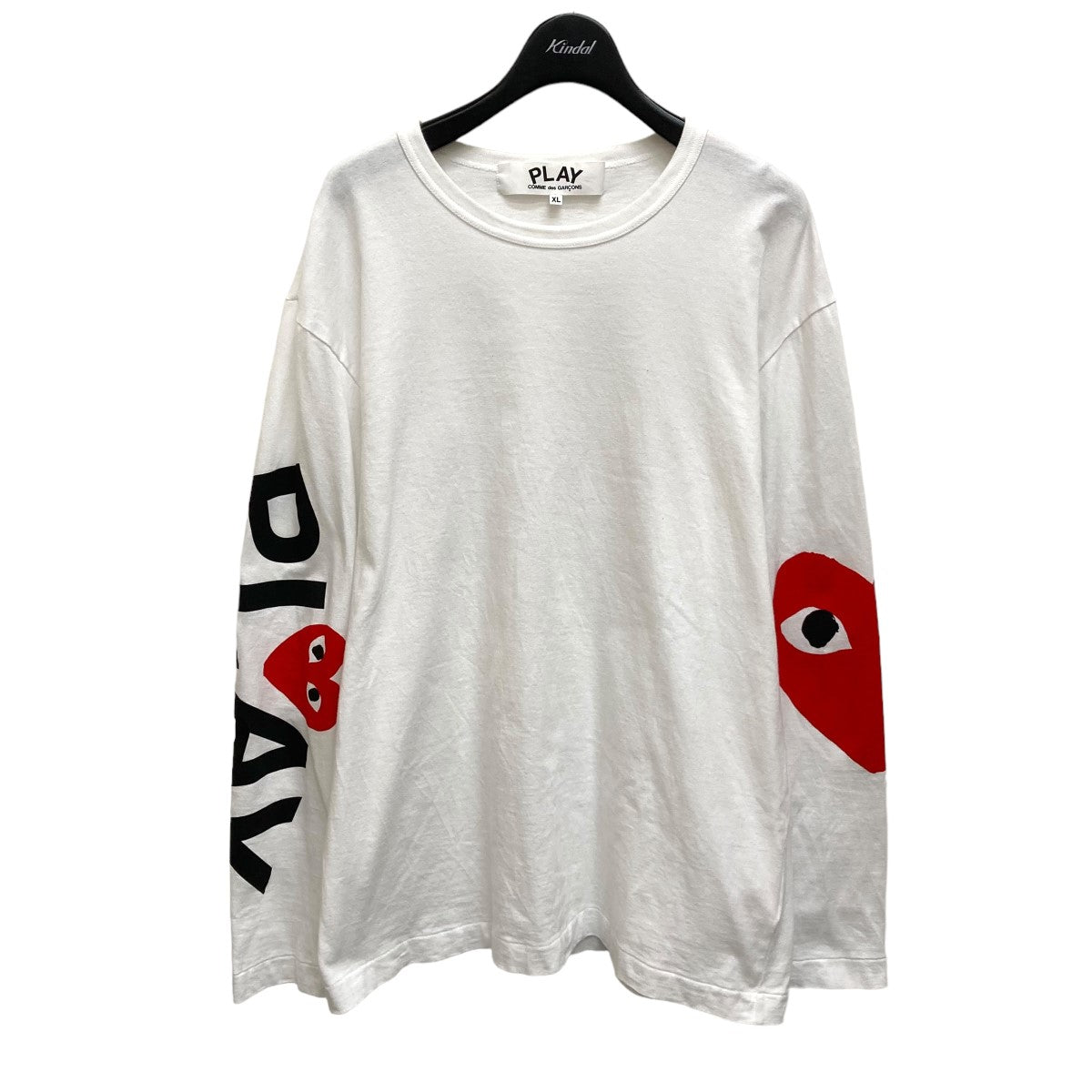 PLAY COMME des GARCONS(プレイコムデギャルソン) 長袖Tシャツ AZ-T258 AZT258 ホワイト サイズ  XL｜【公式】カインドオルオンライン ブランド古着・中古通販【kindal】