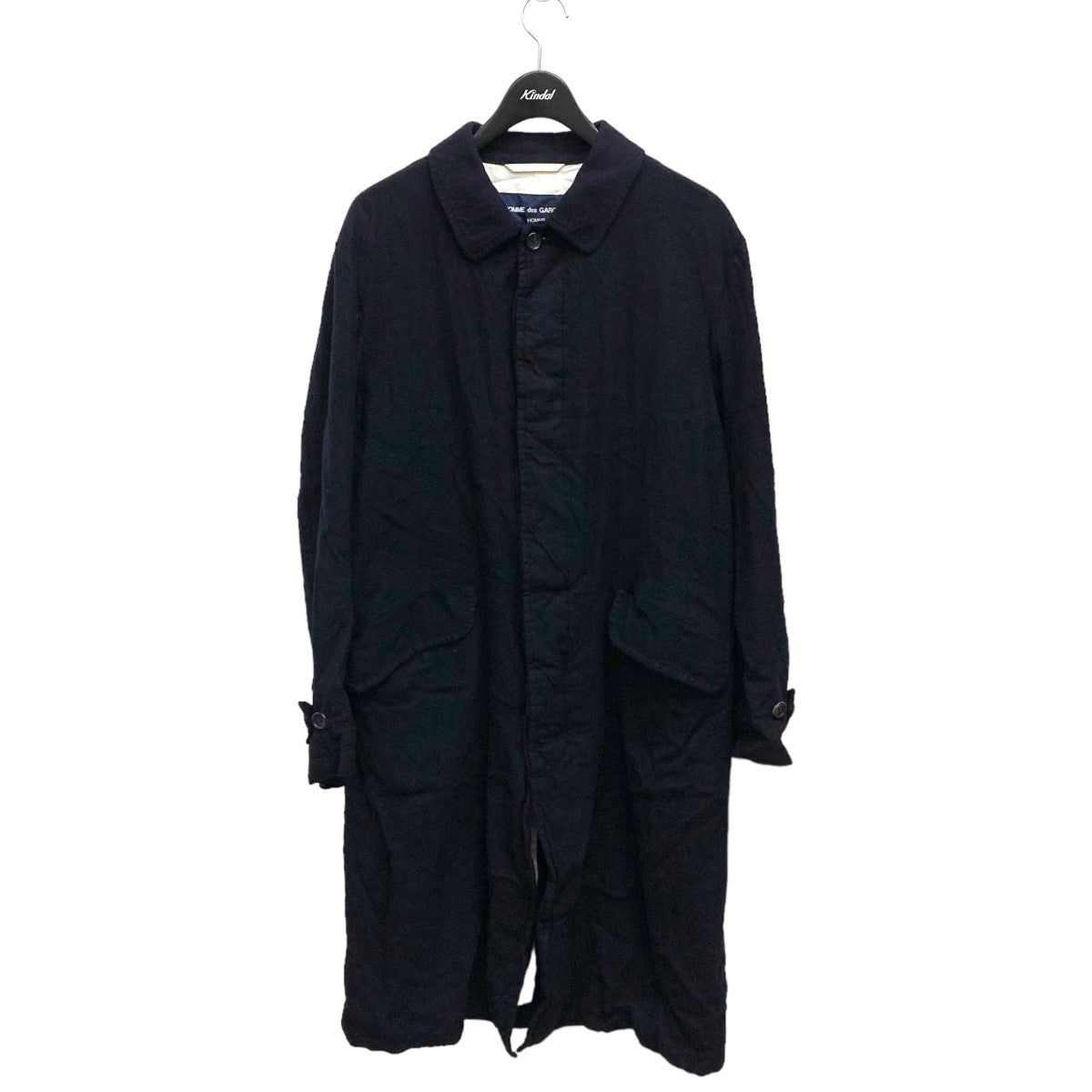 COMME des GARCONS HOMME(コムデギャルソンオム) ウールサージ 製品縮絨バルカラーコートHJ-C009 HJ-C009 ネイビー  サイズ XS｜【公式】カインドオルオンライン ブランド古着・中古通販【kindal】