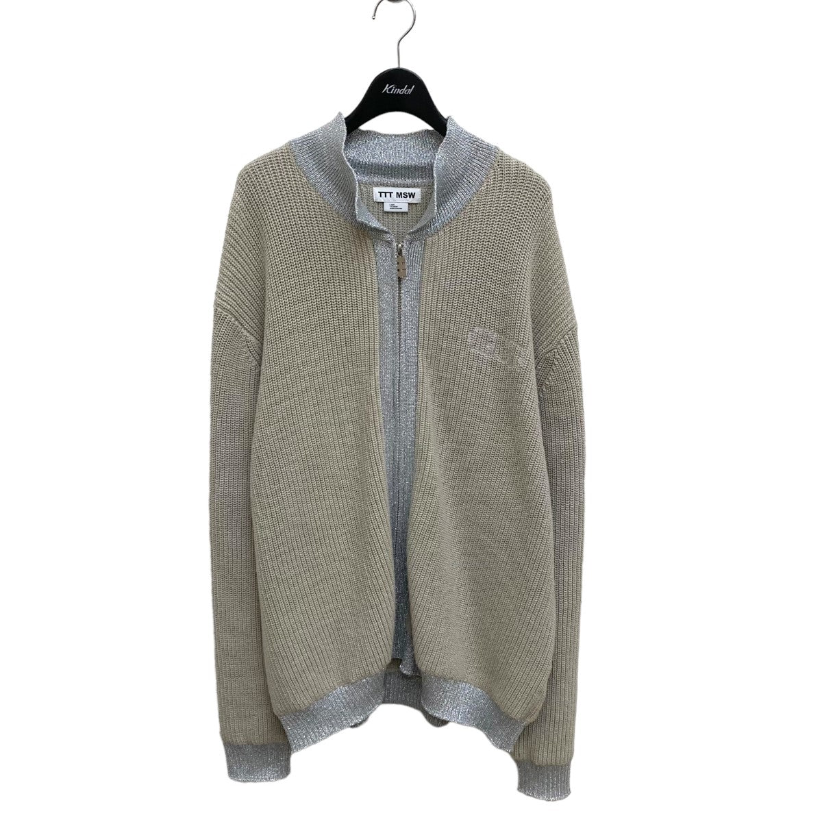 TTT MSW(ティーモダンストリートウエア) 24SSLame Zip Up Cardigan ...