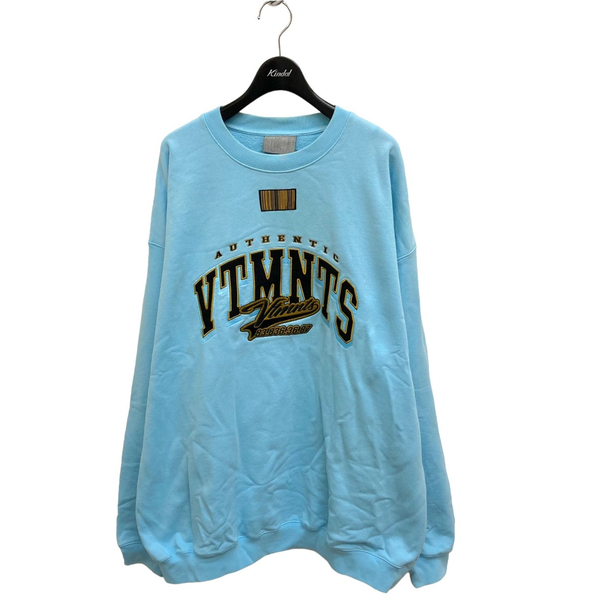 VETEMENTS(ヴェトモン) VTMNTS COLLEGE SWEATSHIRTスウェットVL12TR160X VL12TR160X ブルー  サイズ 17｜【公式】カインドオルオンライン ブランド古着・中古通販【kindal】