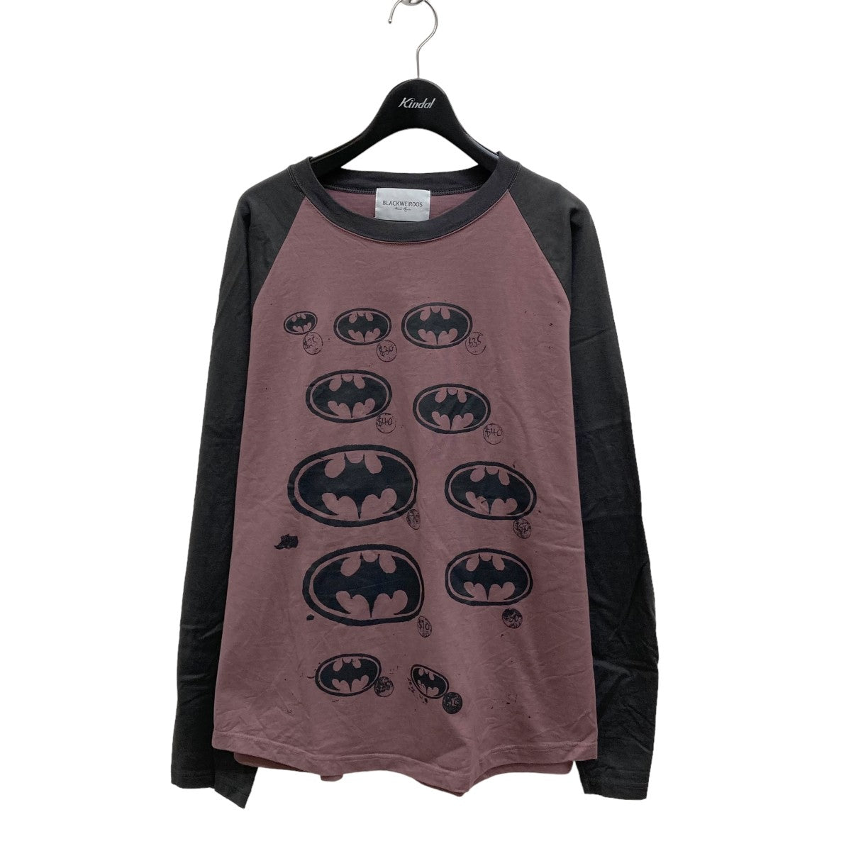 Black Weirdos(ブラックウィドウ) BATMAN RAGLAN LS TEEロングスリーブ 