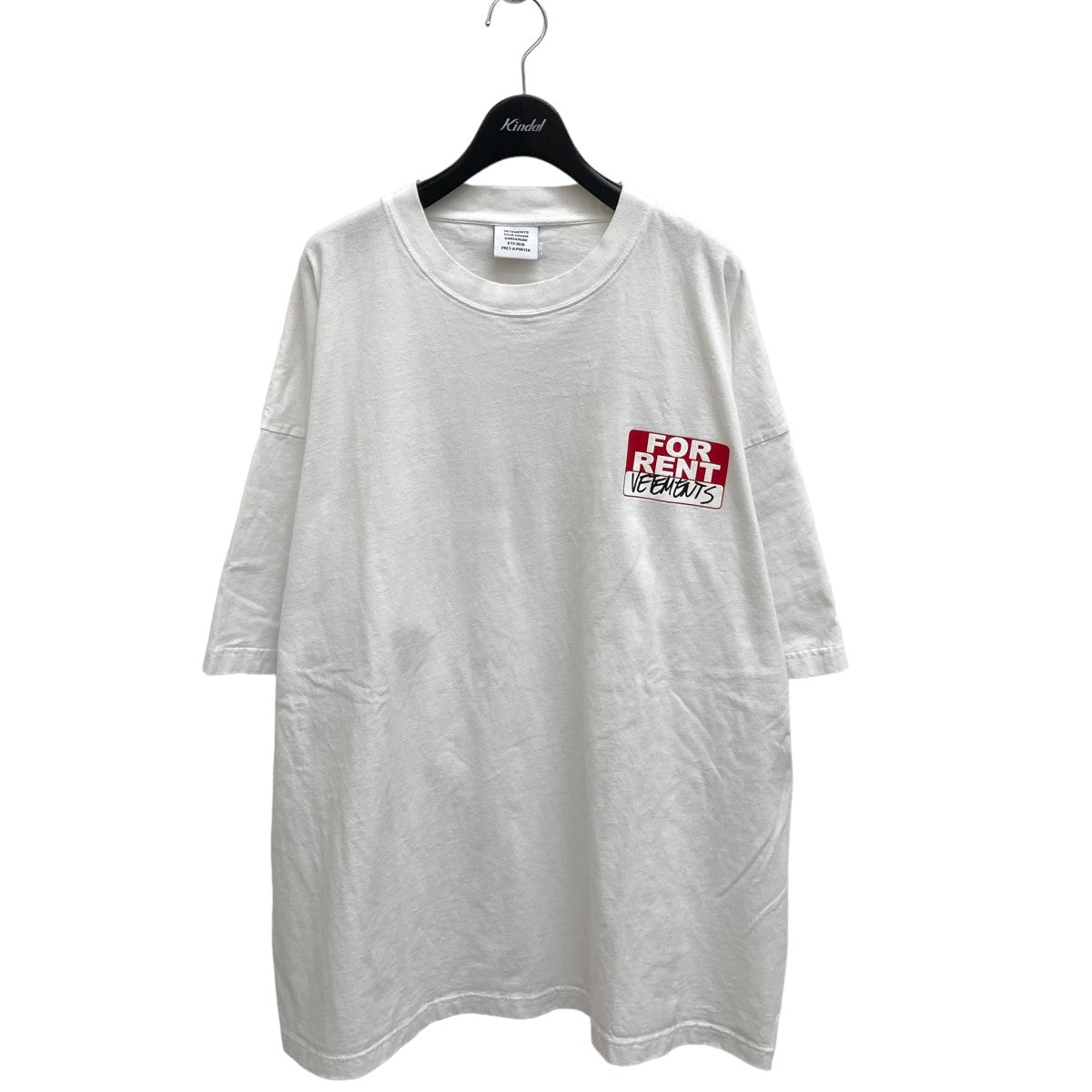 VETEMENTS(ヴェトモン) FOR RENT T-SHIRTS半袖TシャツSS20TR372 SS20TR372 ホワイト サイズ  17｜【公式】カインドオルオンライン ブランド古着・中古通販【kindal】