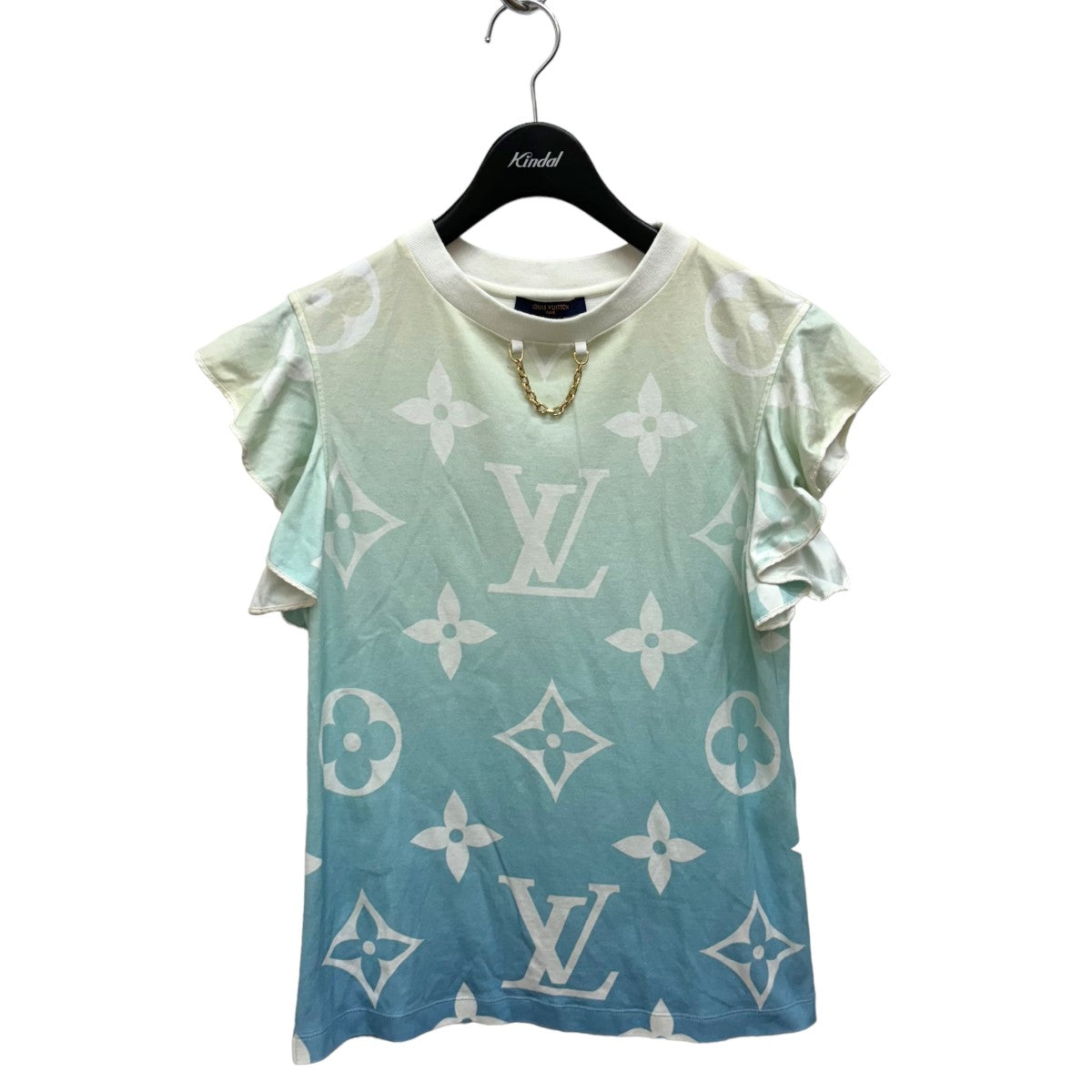 LOUIS VUITTON(ルイヴィトン) 21AWサンライズモノグラム グラデーションフラウンススリーブTシャツ半袖TシャツFLTS01  FLTS01 スカイブルー×ホワイト サイズ M｜【公式】カインドオルオンライン ブランド古着・中古通販【kindal】