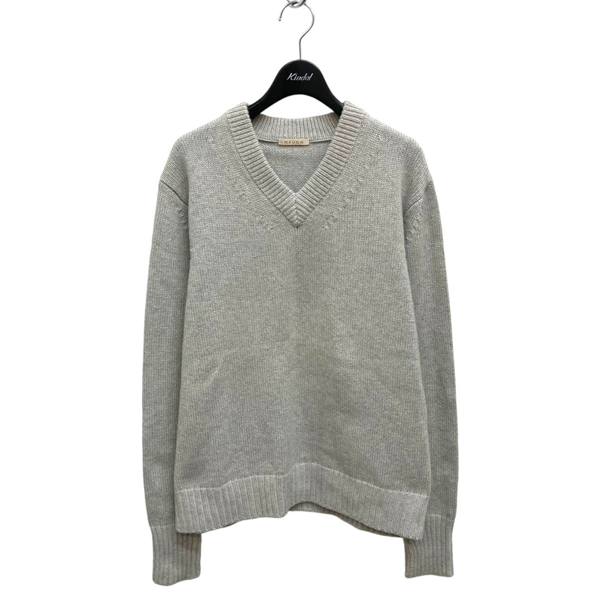 HEUGN(ユーゲン) VネックニットKNITWEAR 003 LE KNITWEAR 003 LE グレー サイズ  2｜【公式】カインドオルオンライン ブランド古着・中古通販【kindal】