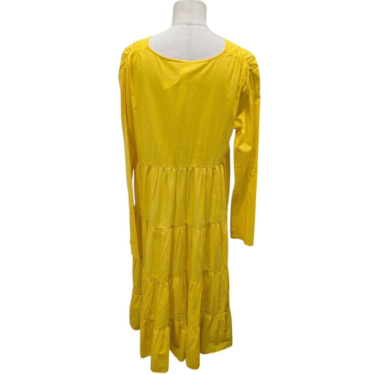 コットンティアードロングスリーブワンピース1577-343-4814