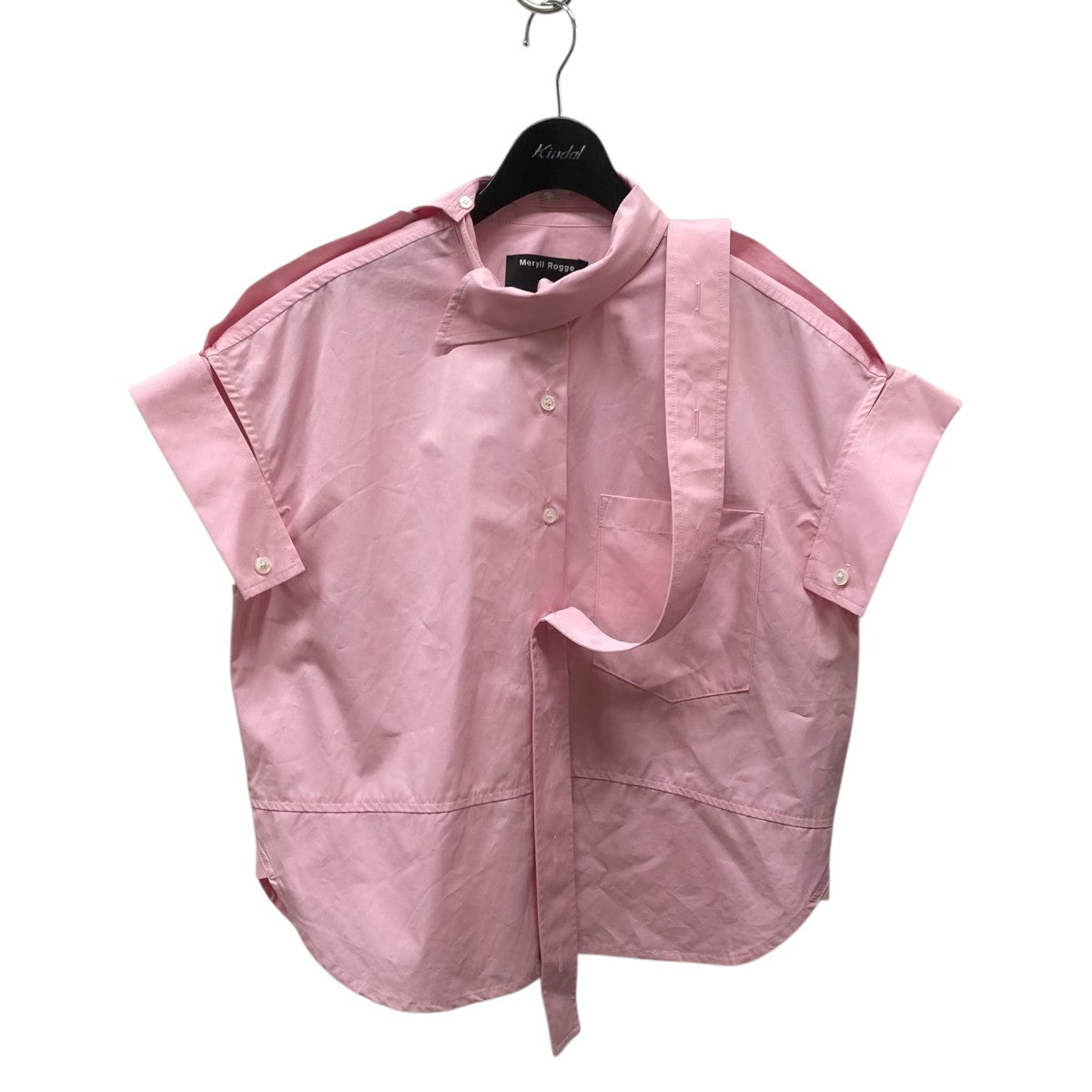 メリルロッゲ　シャツ　ピンク　meryll rogge 24ss 半袖 Meryll Rogge(メリルロッゲ) 24SS半袖シャツ431US24 431US24