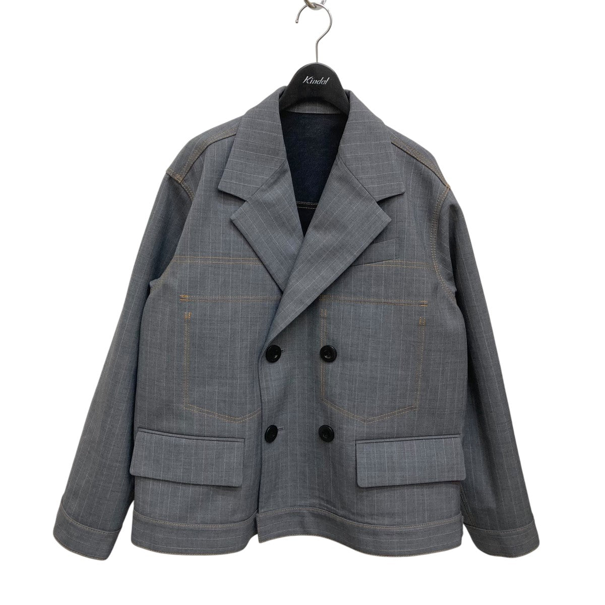 sacai(サカイ) 24SSChalk Stripe Bonding Jacketジャケット24-07129 24-07129 グレー サイズ  2｜【公式】カインドオルオンライン ブランド古着・中古通販【kindal】