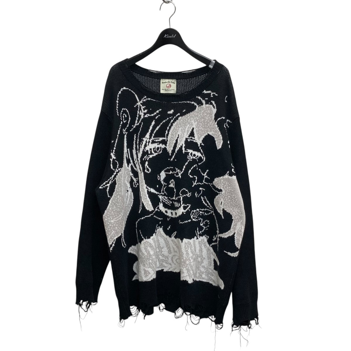 Boite de nuit×JUN INAGAWA MIST KNITセーター ブラック｜【公式】カインドオルオンライン  ブランド古着・中古通販【kindal】