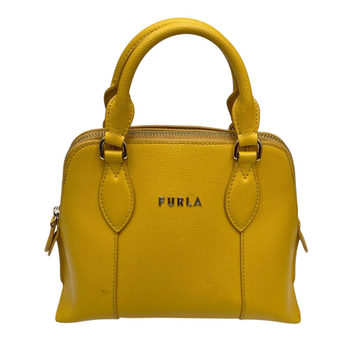 FURLA(フルラ) VITTORIA DOMEハンドバッグ イエロー｜【公式】カインドオルオンライン ブランド古着・中古通販【kindal】